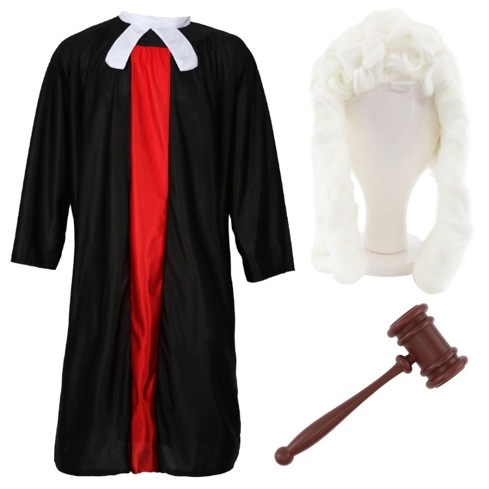 Click to view product details and reviews for Adults Judge Costume 3 Pcs Robe Wig Gavel. Click to view product details and reviews for Adults Judge Costume 3 Pcs Robe Wig Gavel.
