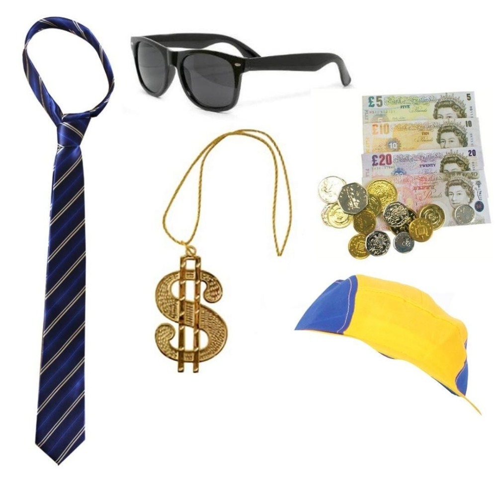 Click to view product details and reviews for Kids Rich Boy Accessory Set 5 Pcs Tie Hat Glasses Necklace Fake Money. Click to view product details and reviews for Kids Rich Boy Accessory Set 5 Pcs Tie Hat Glasses Necklace Fake Money.