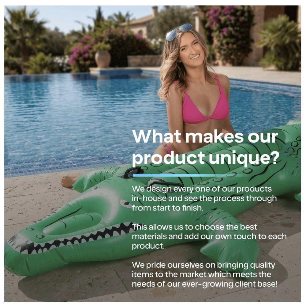 Inflatable Crocodile 155cm