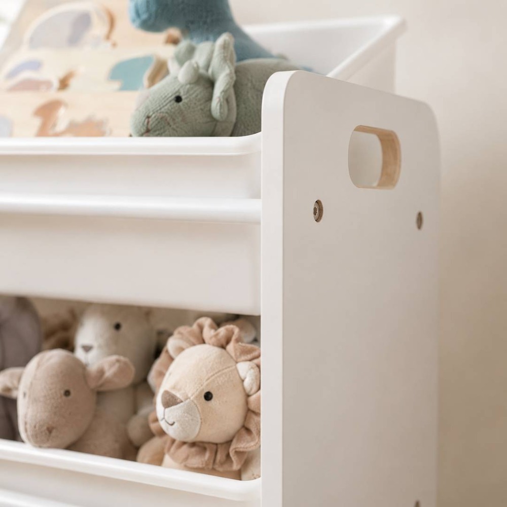 Kids Wooden Toy Storage Organiser | 12 Bin Storage Unit White | 88cm x 28cm 79cm