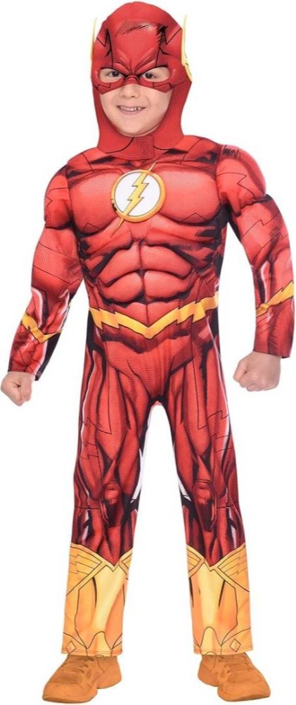 Kids Superhero Fancy Dress Costume | Red All-In-One Jumpsuit