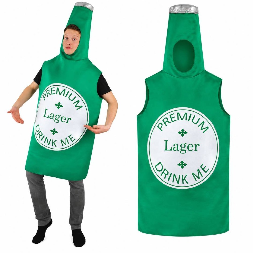 Adults Green Beer Bottle Costume