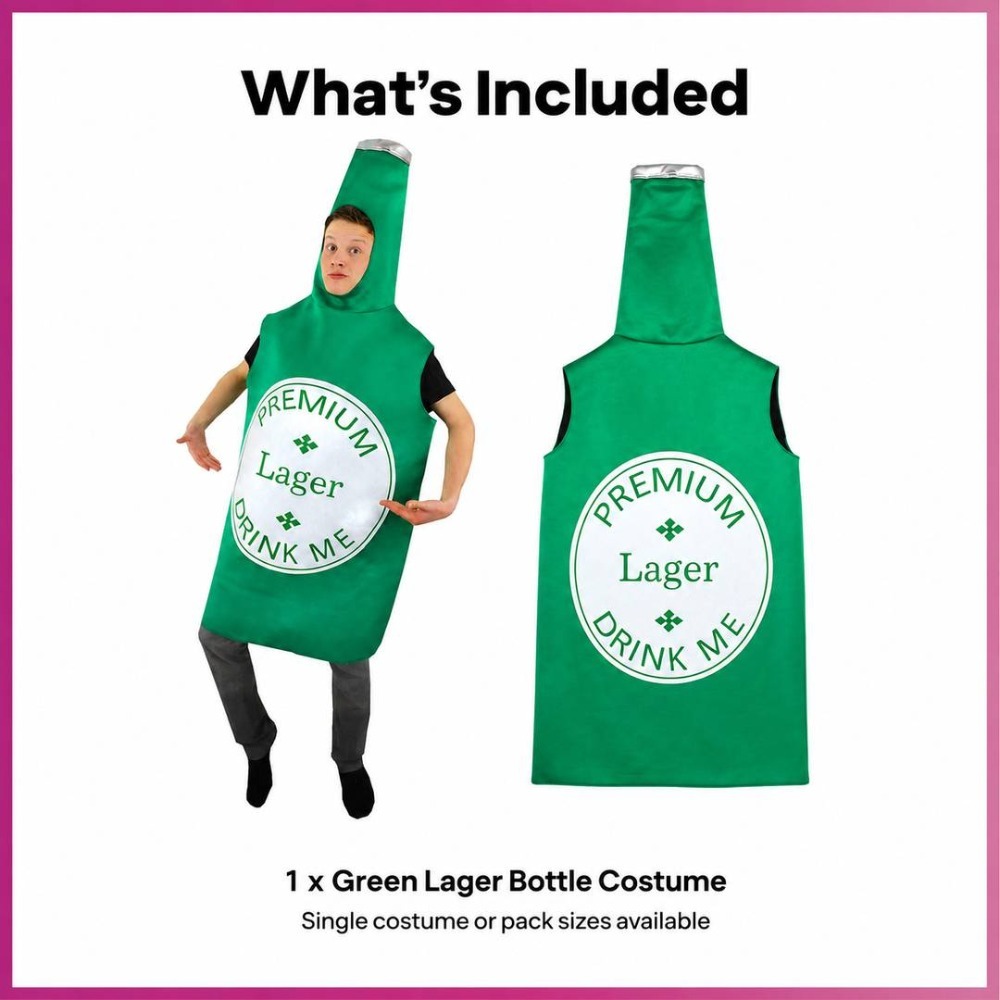 Adults Green Beer Bottle Costume