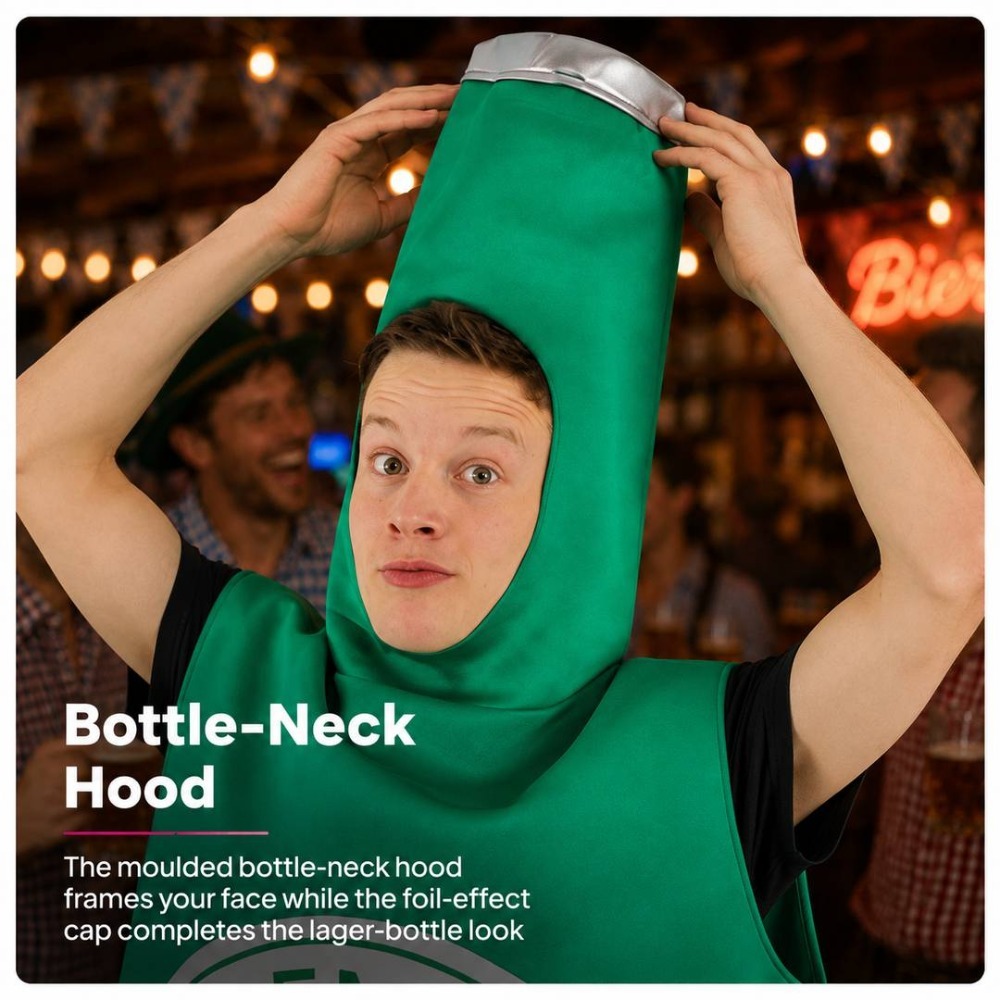 Adults Green Beer Bottle Costume