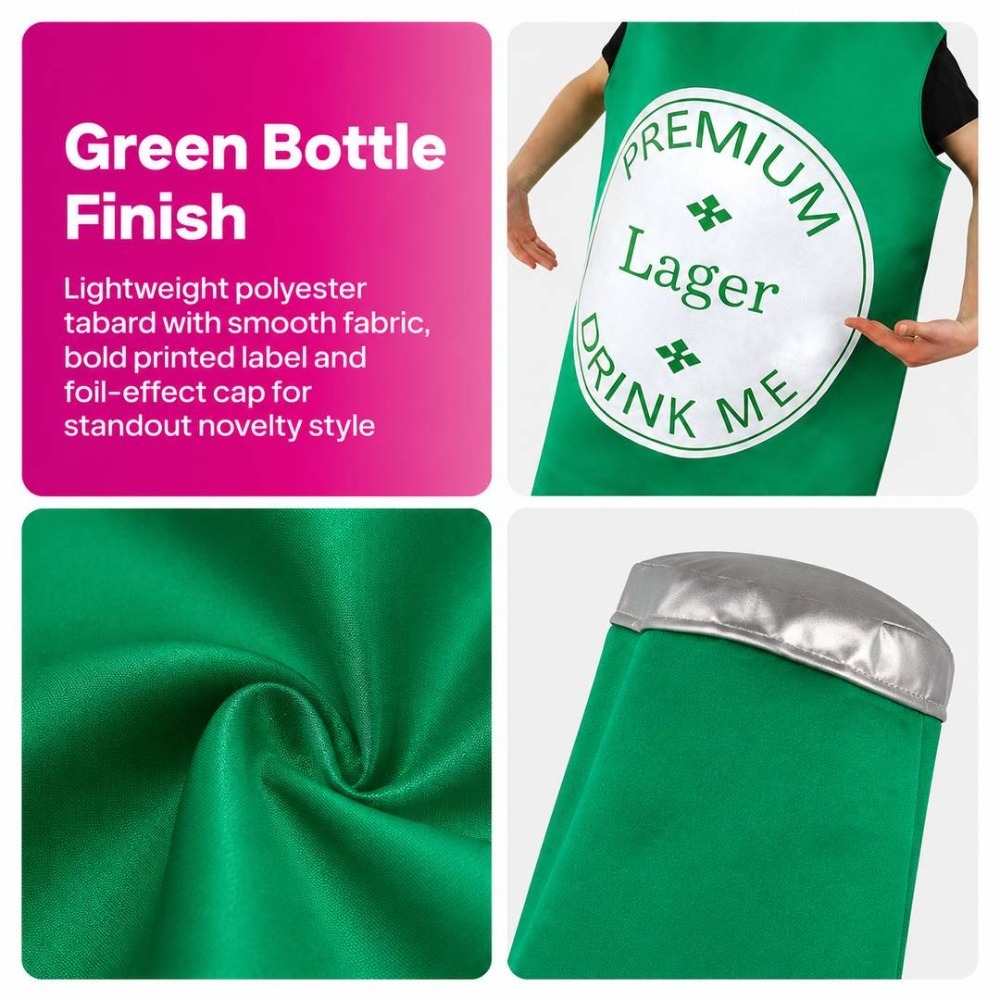 Adults Green Beer Bottle Costume