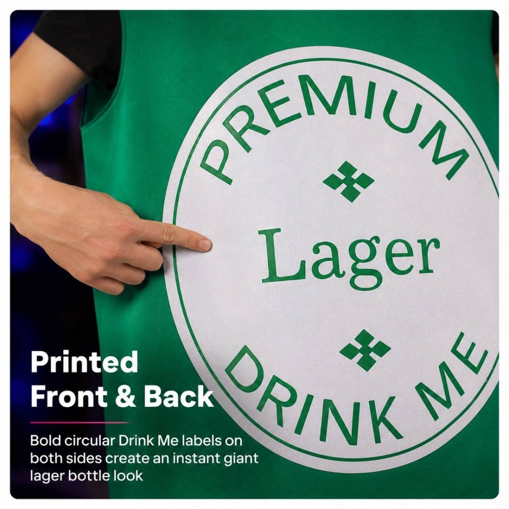 Adults Green Beer Bottle Costume