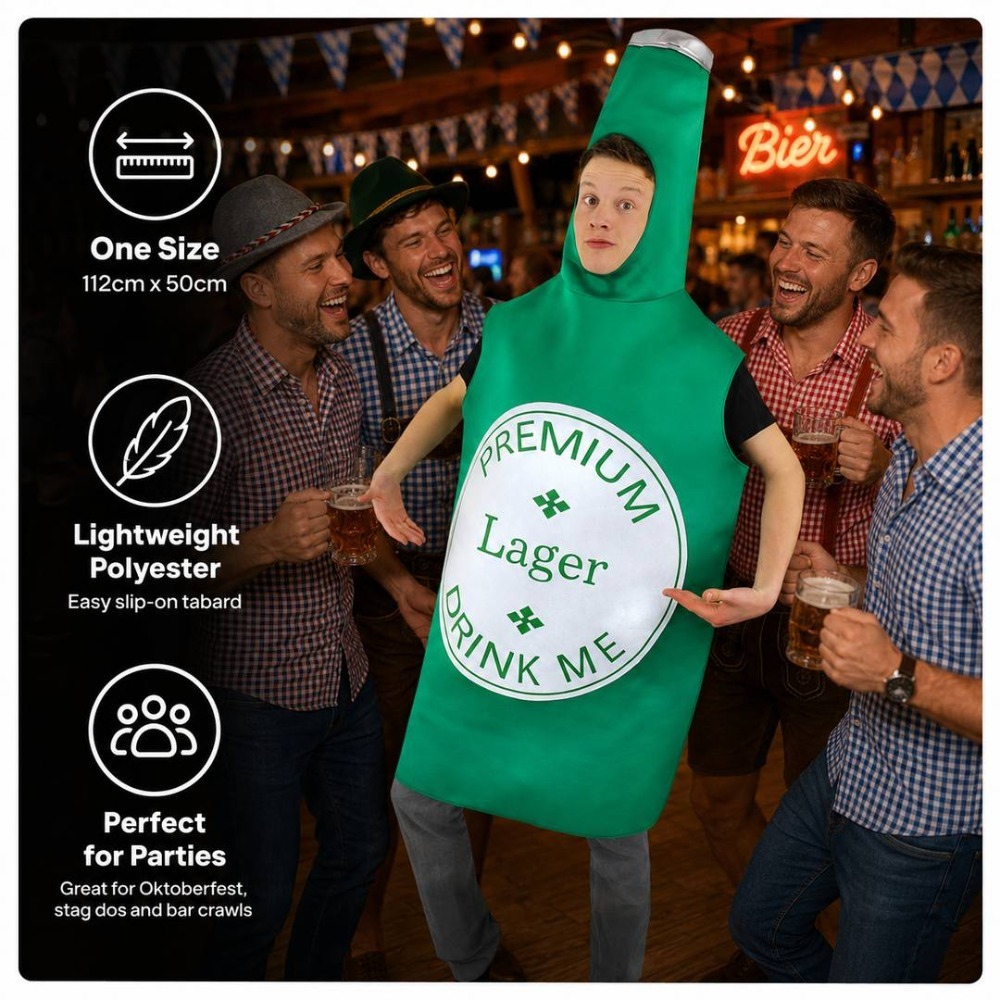Adults Green Beer Bottle Costume