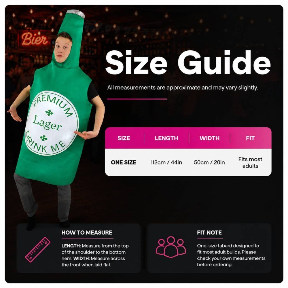 Adults Green Beer Bottle Costume