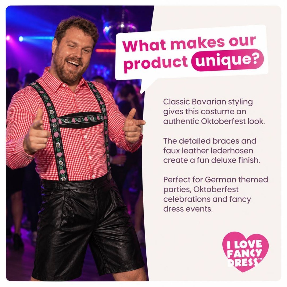 Mens Deluxe Bavarian Lederhosen