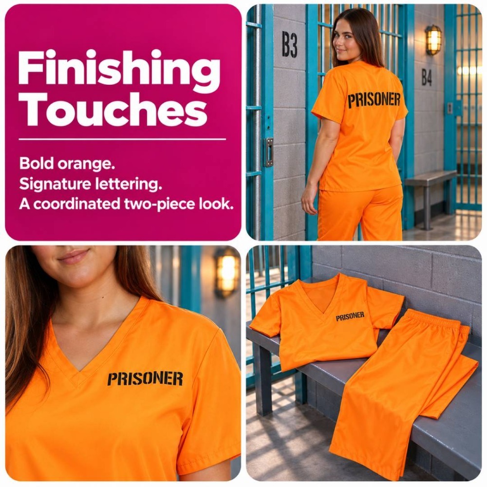 Ladies Orange Prisoner Costume