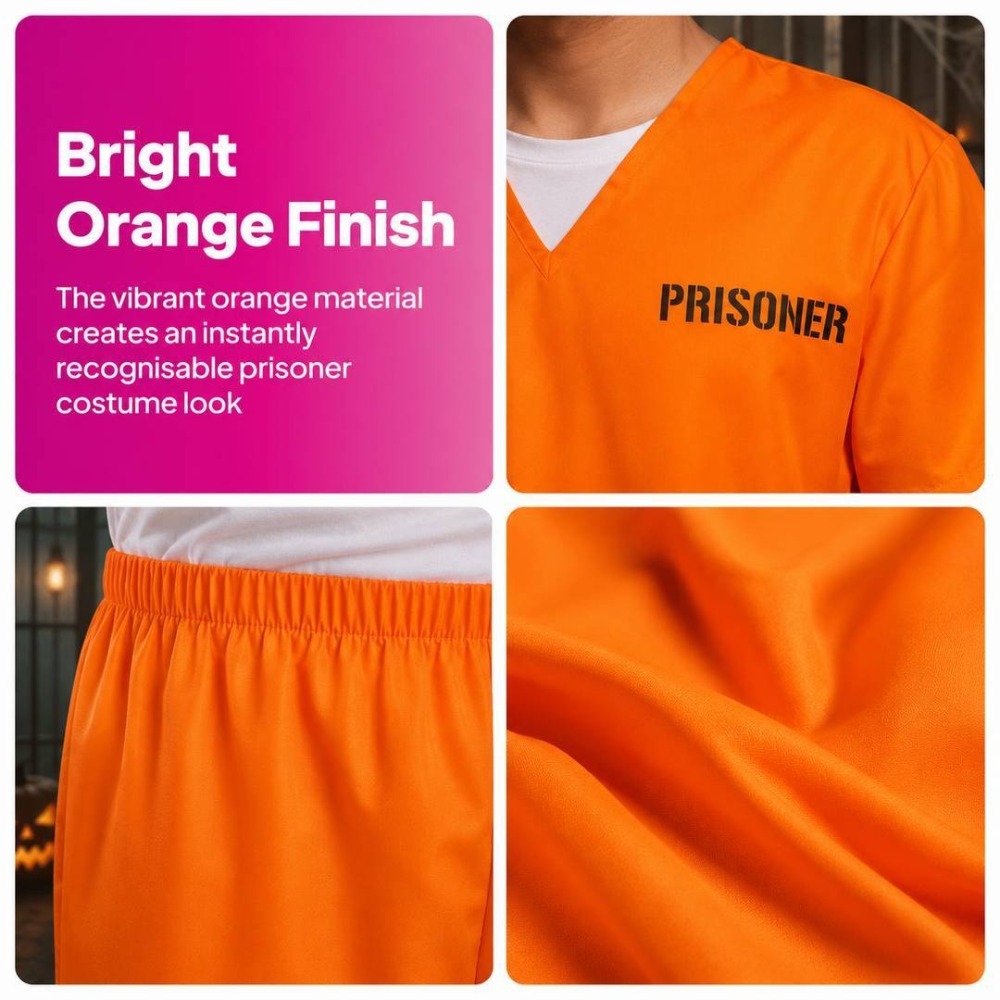 Mens Orange Prisoner Costume