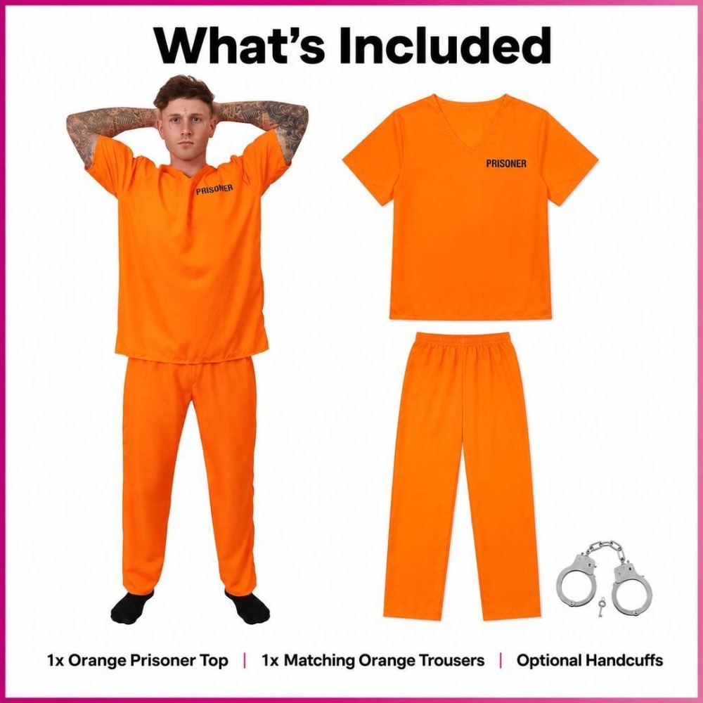 Mens Orange Prisoner Costume