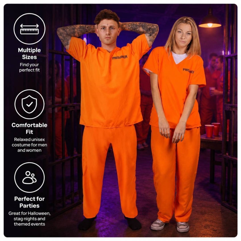 Mens Orange Prisoner Costume