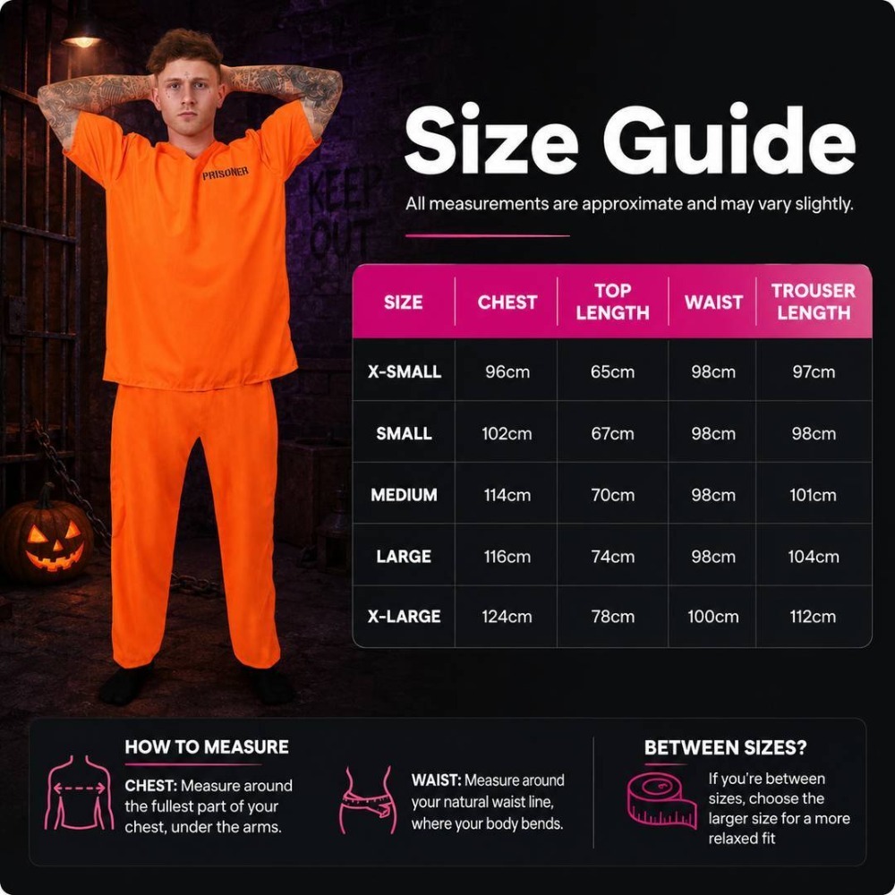 Mens Orange Prisoner Costume