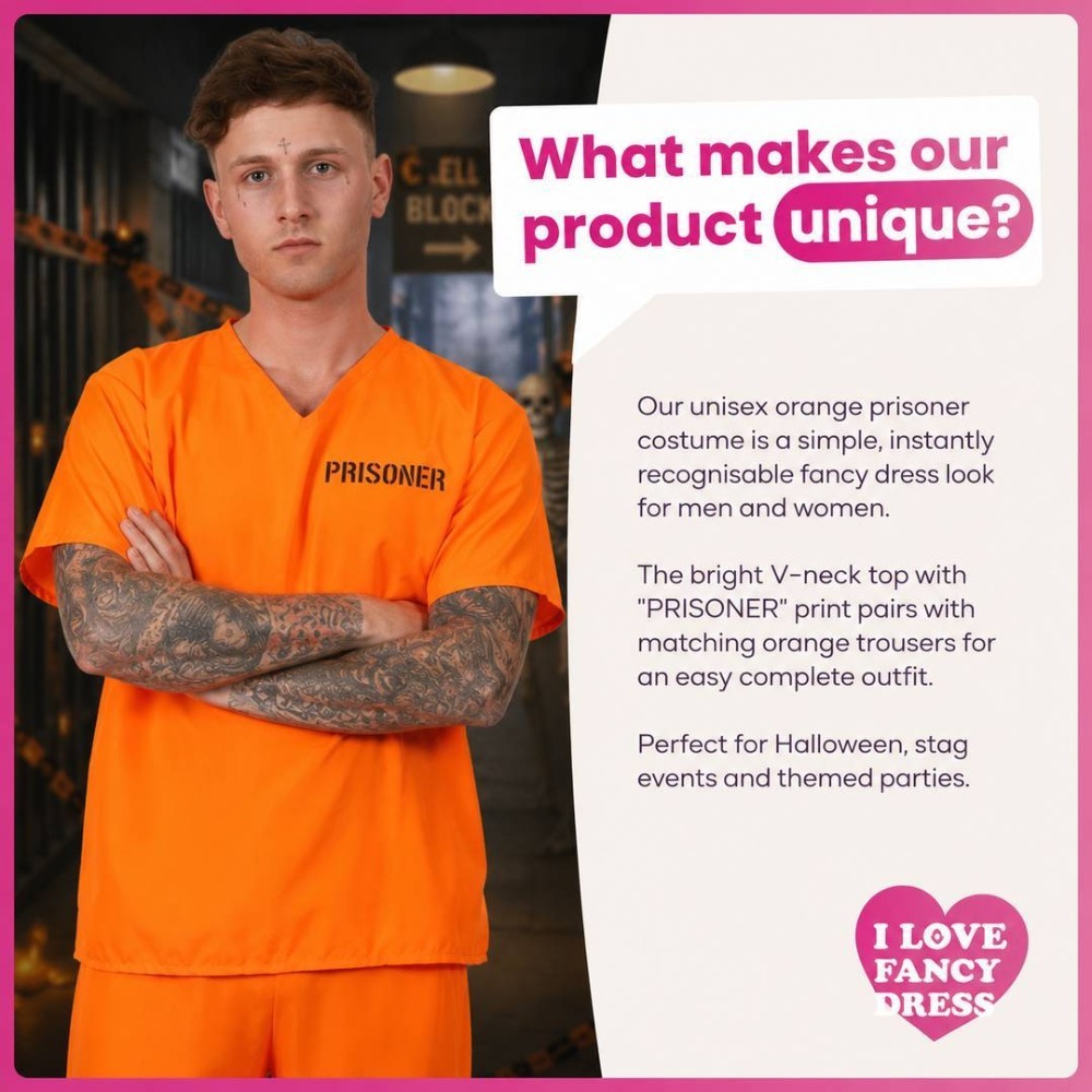 Mens Orange Prisoner Costume