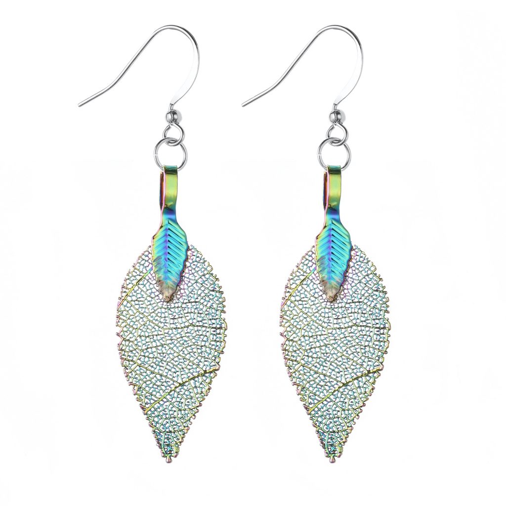 Click to view product details and reviews for Leaf Drop Earrings Silver Plated Nature Jewelry Glittz.