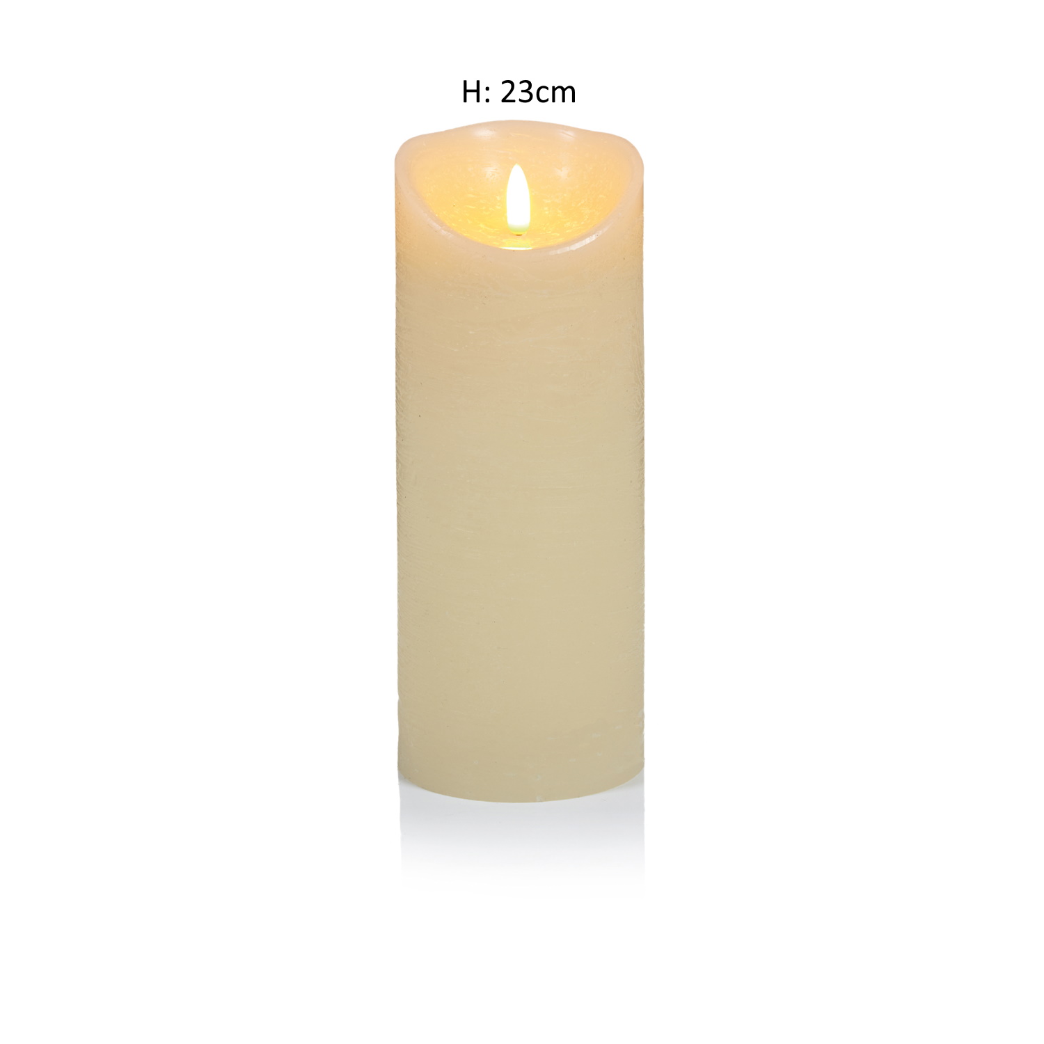 Premier Decorations Flameless Real Wax Warm White Led Realistic Flicker Candle L