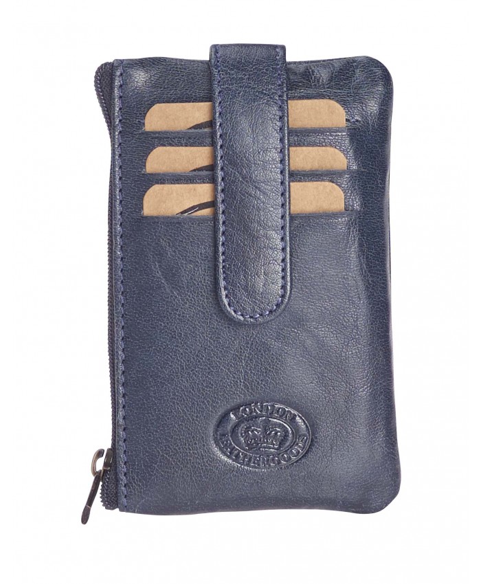 Click to view product details and reviews for Buffed Crumple Coin Case With Many Credit Card Slots London Leathergoods Dark Brown.