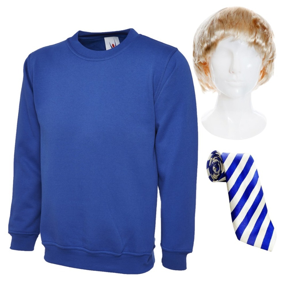 Click to view product details and reviews for Adults Jay Costume Set 3 Pcs Jumper Wig Blue Tie Large.