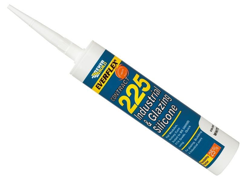 Industrial & Glazing Silicone White 295ml 225 EVB225WH