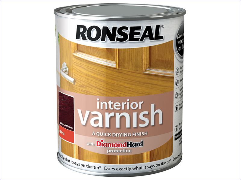 Interior Varnish Quick Dry Gloss Deep Mahogany 250ml RSLINGDM250