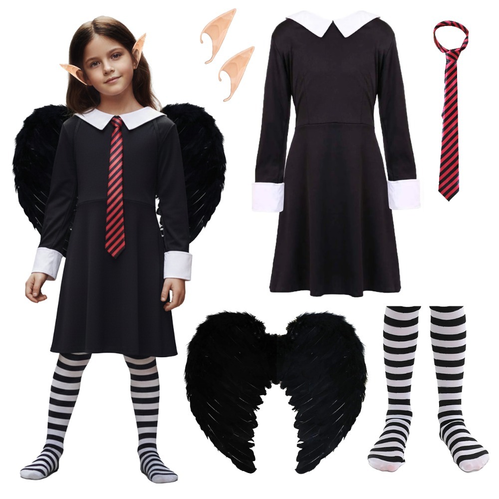 Click to view product details and reviews for Girls Isadora Costume 5 Pcs Dress Wings Tie Ears Tights Xlarge.