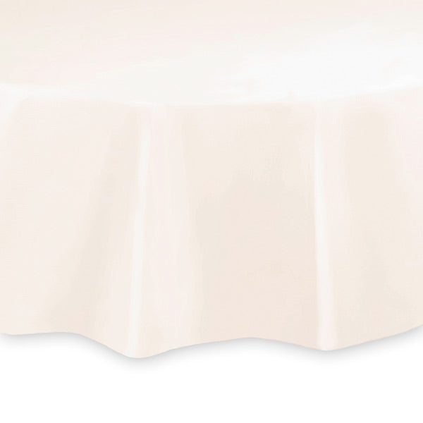 Click to view product details and reviews for Ivory Round 84 Plastic Tablecover.