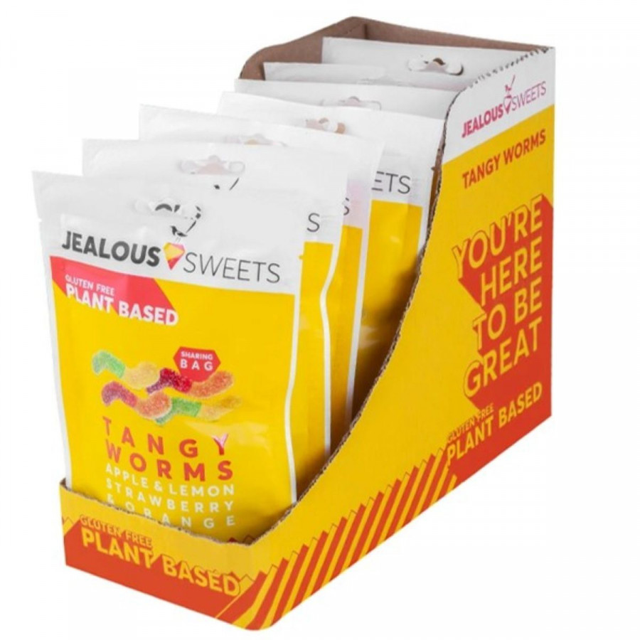 Click to view product details and reviews for Jealous Sweets Tangy Worms Share Bag 125g X 7 703528.