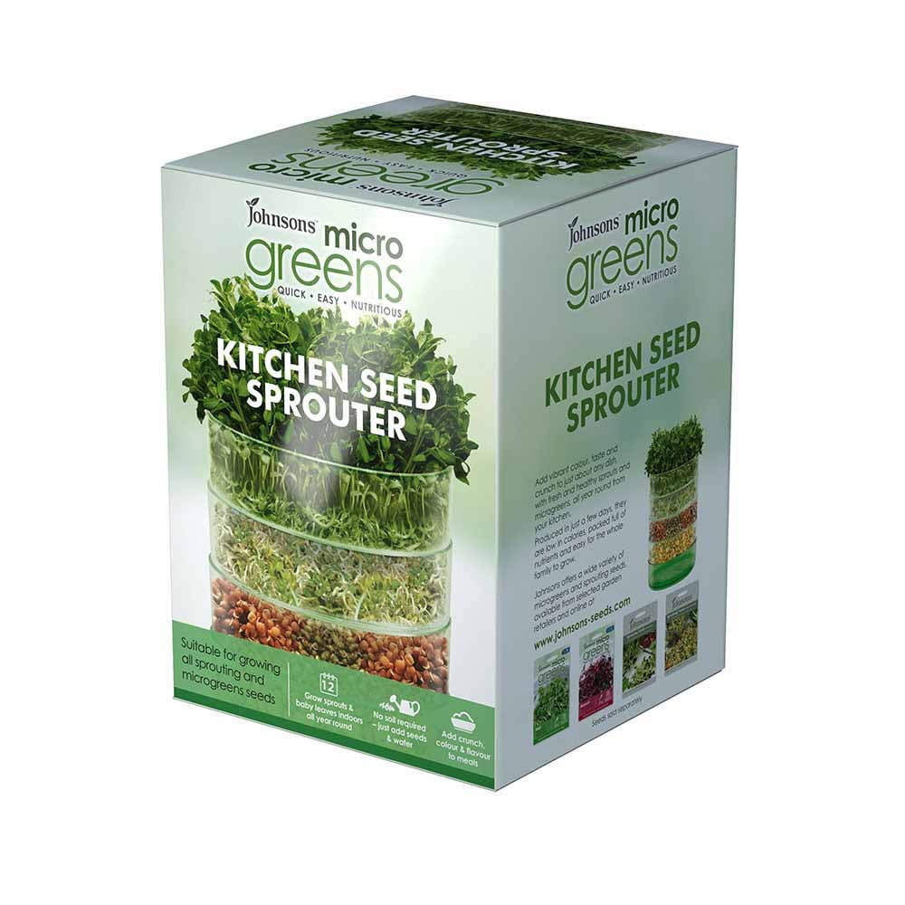 Johnsons Easy Grow Your Own Quick Microgreens Convenient Kitchen Seed Sprouter