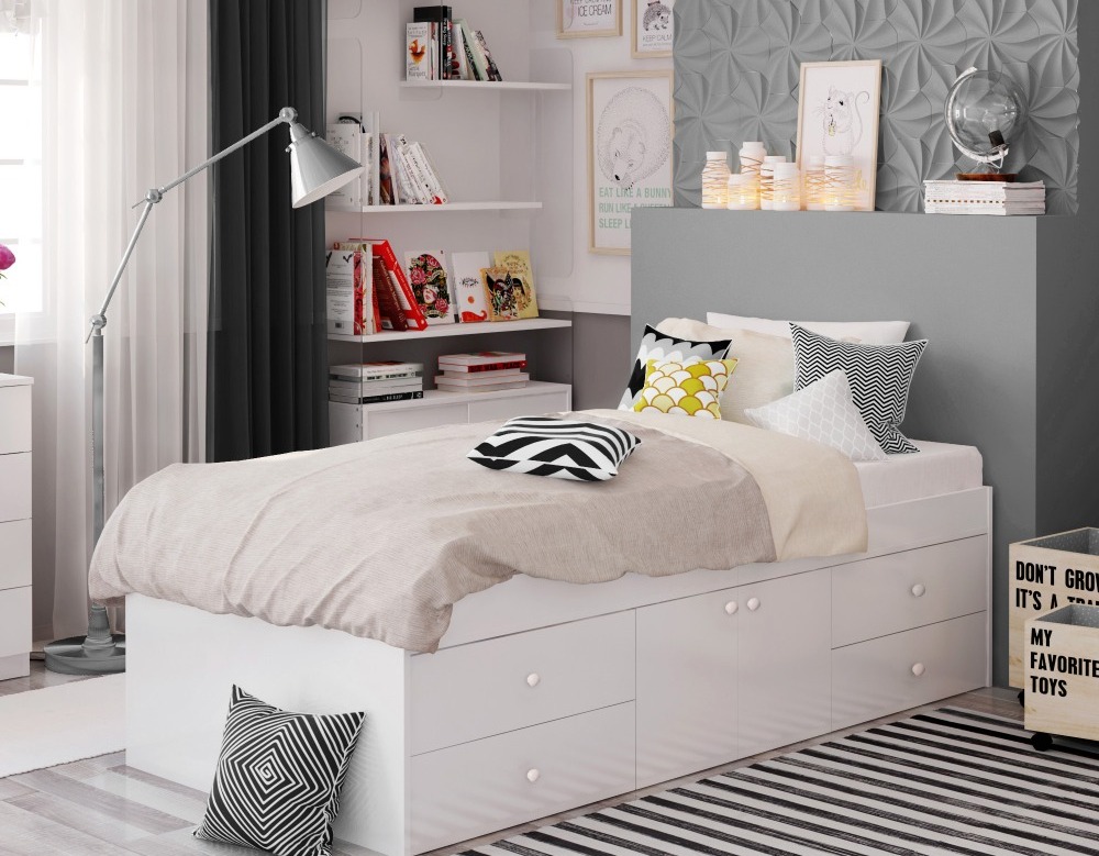 Captain's Single 3ft Cabin Bed WHITE
