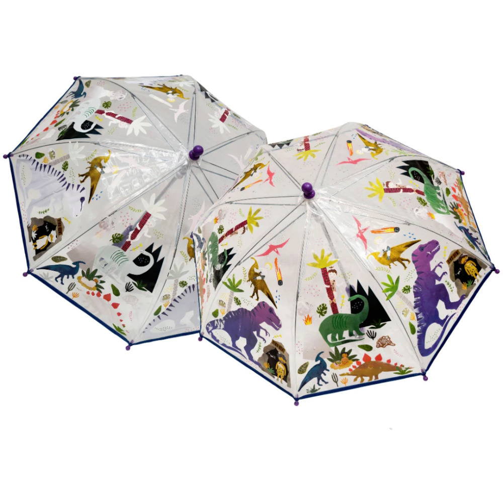 Babyhug Unisex Dinosaur Print Kid's Umbrella - Multicolor