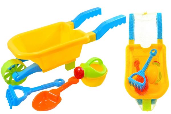 Kids Wheelbarrow Gardening and Seaside Beach Play Set for Outdoor Activities