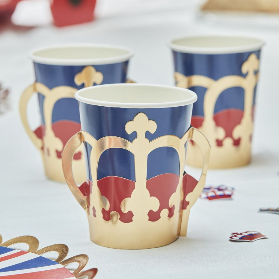 Click to view product details and reviews for British Coronation Paper Cups Royal Party Tableware Union Jack Decorations X 8.