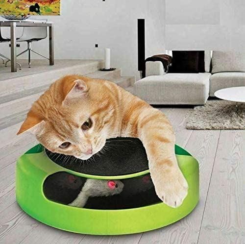 Kitten Cat Upgraded Catch The Mouse Toy Interactive Rotating Mouse Moving Toy