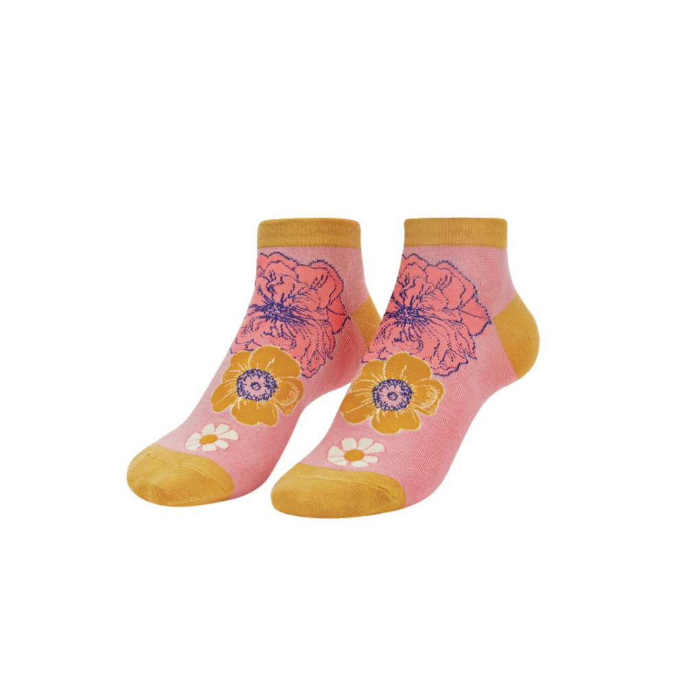 Click to view product details and reviews for Bamboo Ladies Trainer Socks By Powder Flower Heads.