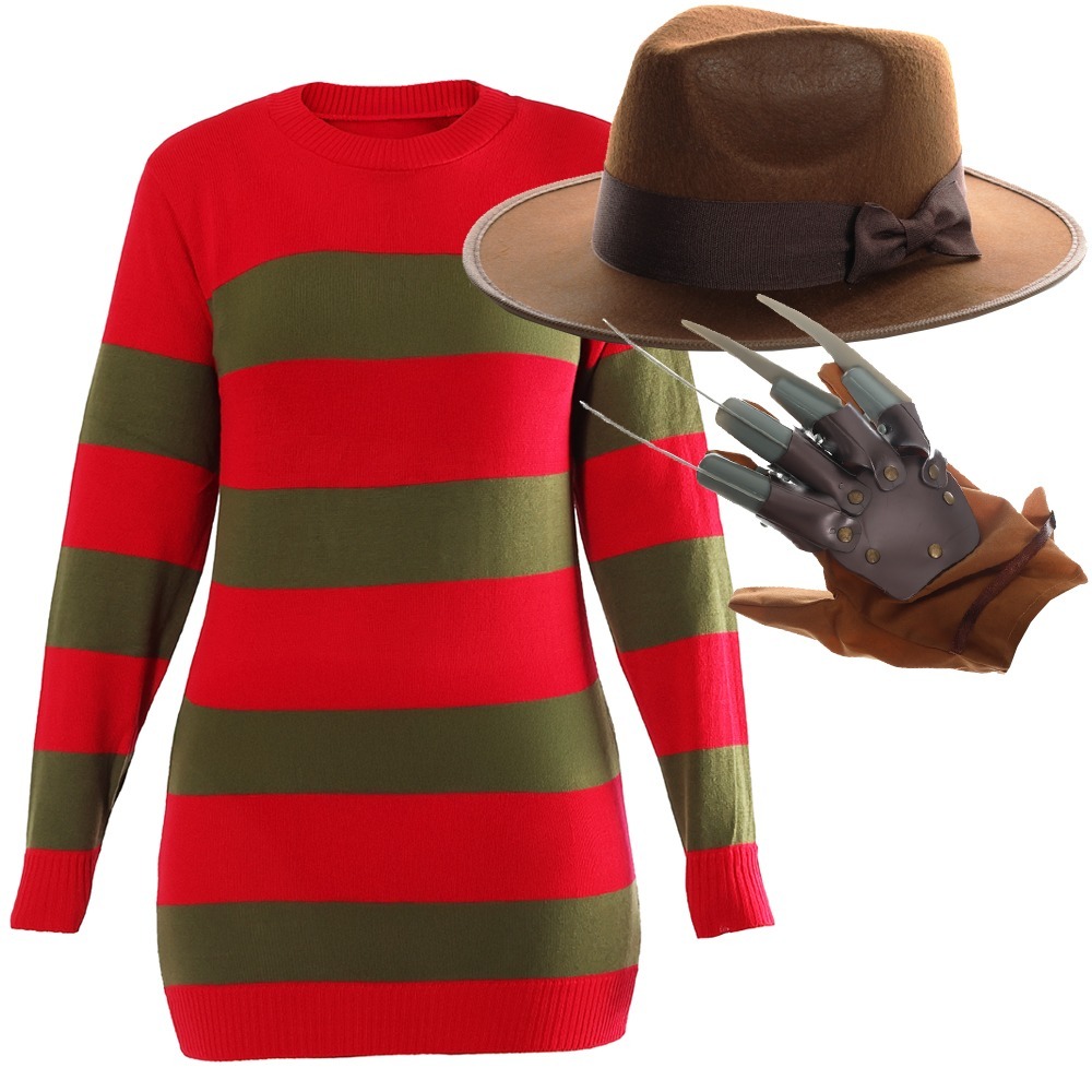 Click to view product details and reviews for Ladies Freddy Krueger Costume 3 Pcs Dress Hat Claw Large Xlarge.