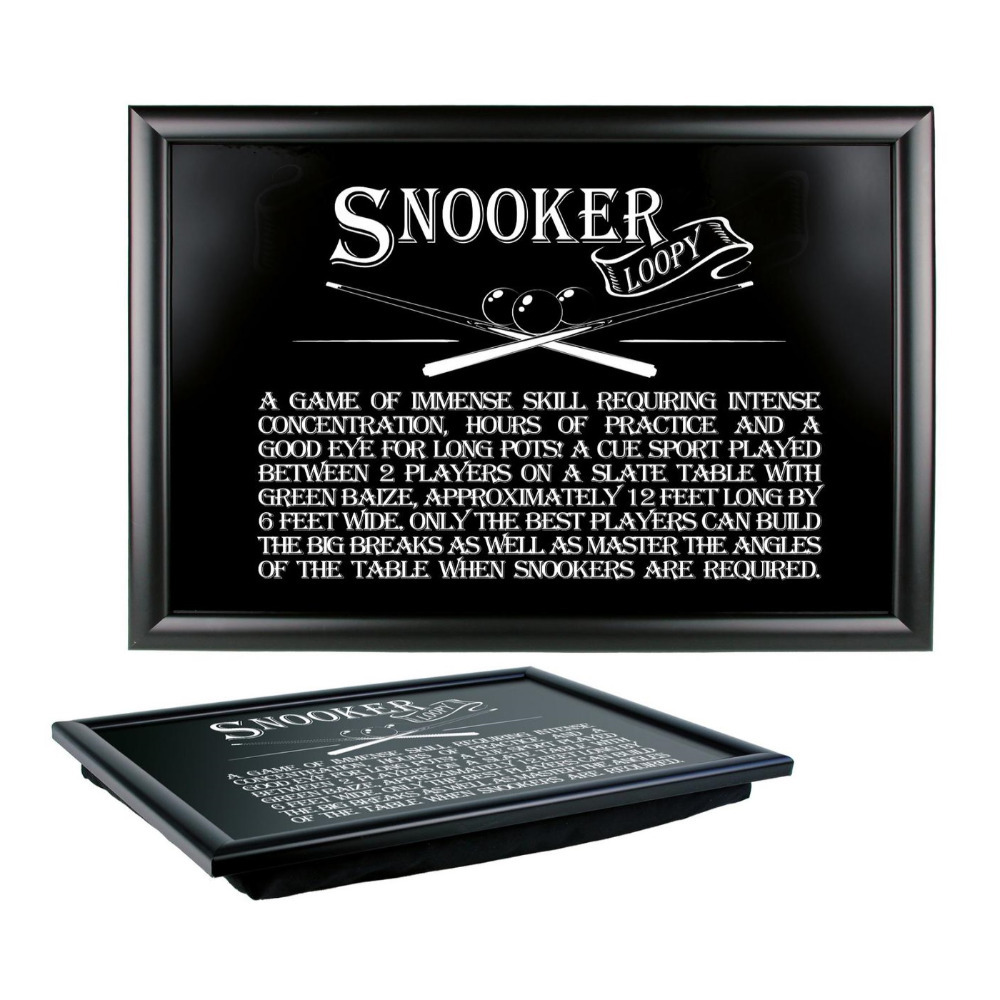 Lap Tray Cushioned Padded Bean Bag Food Rest Father's Day Sport Gift - Snooker