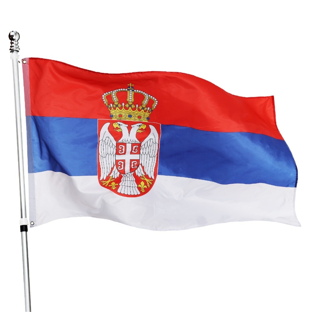 Large 5ft X 3ft Serbia Flag Pack Of 3