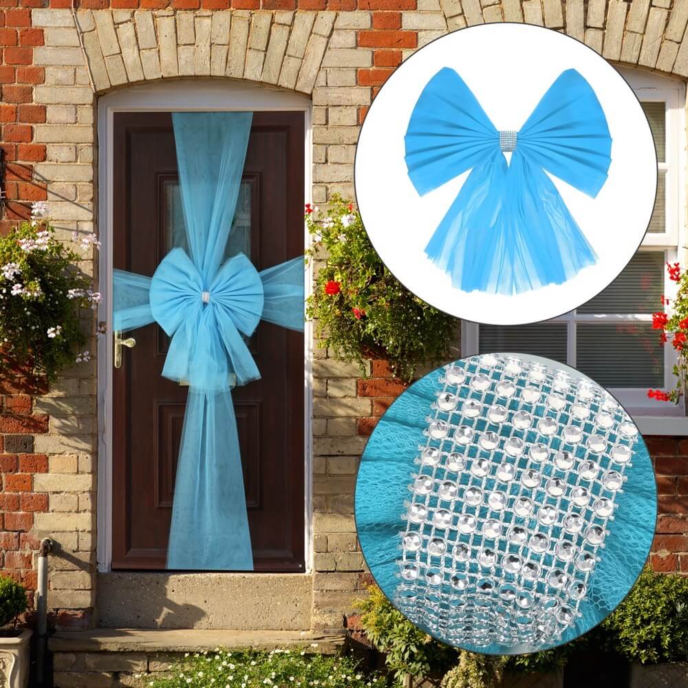 Click to view product details and reviews for Baby Blue Christmas Door Bow.