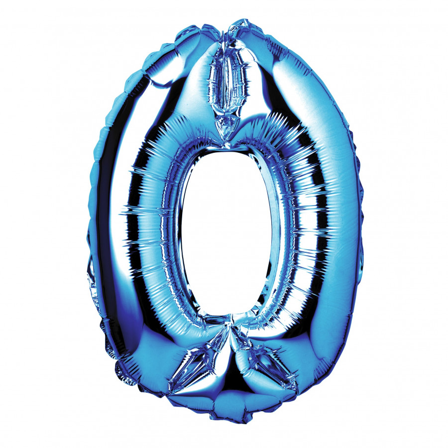 Click to view product details and reviews for Large Blue Foil Number 0 Balloon.