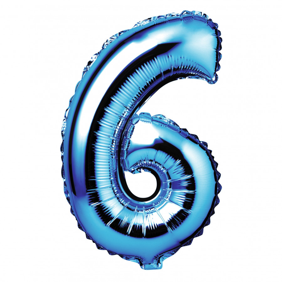 Click to view product details and reviews for Large Blue Foil Number 6 Balloon.