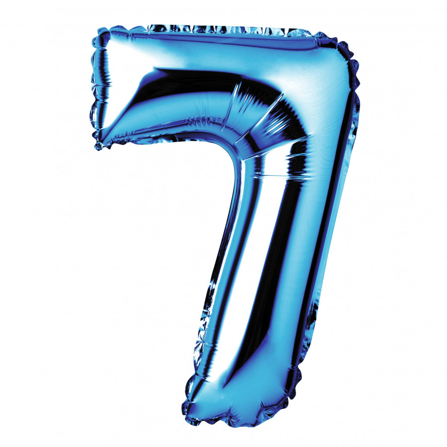 Click to view product details and reviews for Large Blue Foil Number 7 Balloon.