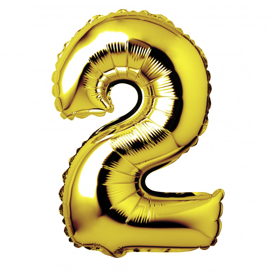 Click to view product details and reviews for Large Gold Foil Number 2 Balloon.