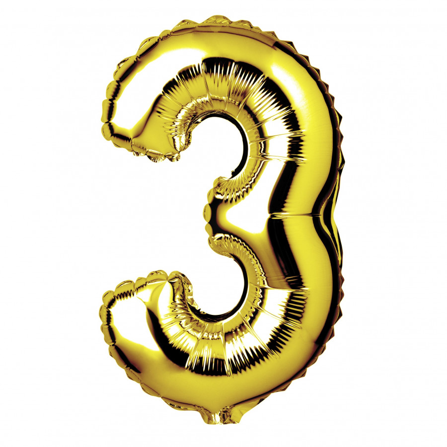 Click to view product details and reviews for Large Gold Foil Number 3 Balloon.