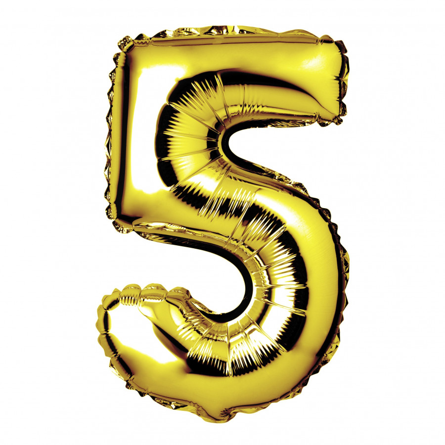 Click to view product details and reviews for Large Gold Foil Number 5 Balloon.