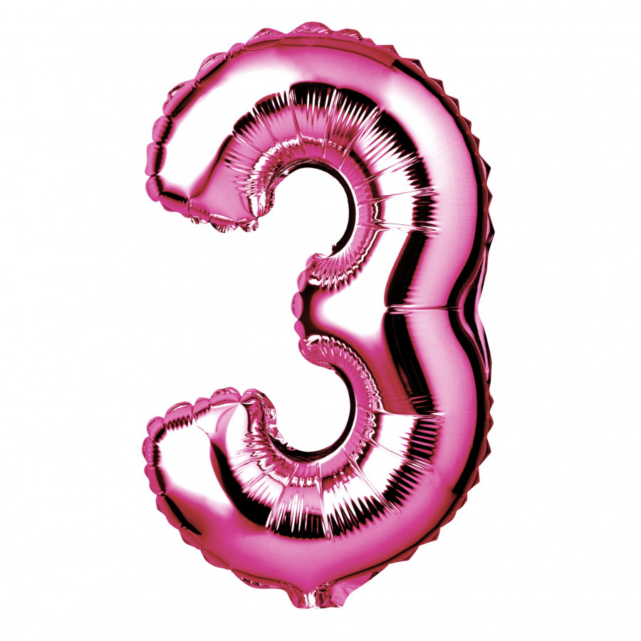 Click to view product details and reviews for Large Pink Foil Number 3 Balloon.
