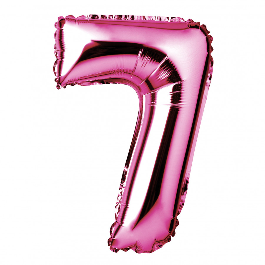 Click to view product details and reviews for Large Pink Foil Number 7 Balloon.