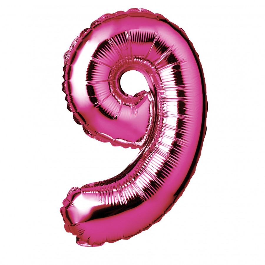 Click to view product details and reviews for Large Pink Foil Number 9 Balloon.
