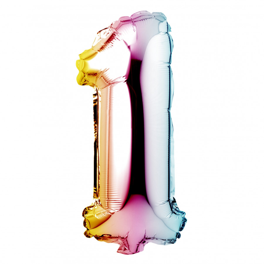 Click to view product details and reviews for Large Rainbow Foil Number 1 Balloon.