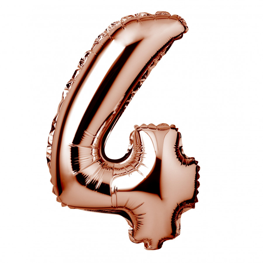 Click to view product details and reviews for Large Rose Gold Foil Number 4 Balloon.